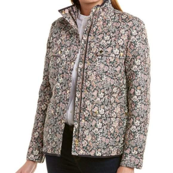 J.Crew Liberty Garden Print Quilted Downtown Field Jacket - Picture 1 of 9